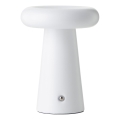 Brilliant - Lámpara de mesa de exterior táctil LED regulable MUFFIN LED/3W/5V USB IP44 blanco