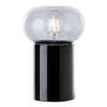 Brilliant - Lámpara de mesa KNUT 1xE27/25W/230V negro/transparente