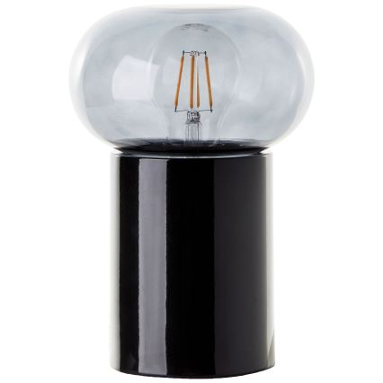 Brilliant - Lámpara de mesa KNUT 1xE27/25W/230V negro/transparente
