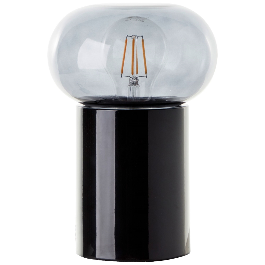 Brilliant - Lámpara de mesa KNUT 1xE27/25W/230V negro/transparente