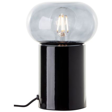 Brilliant - Lámpara de mesa KNUT 1xE27/25W/230V negro/transparente