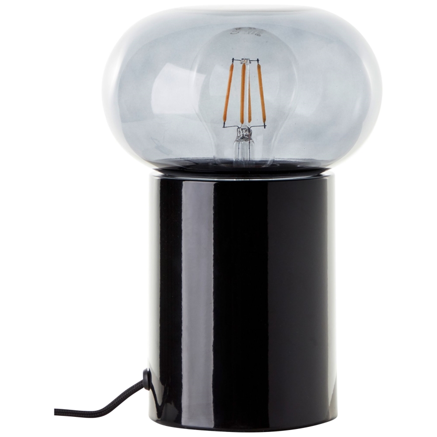 Brilliant - Lámpara de mesa KNUT 1xE27/25W/230V negro/transparente