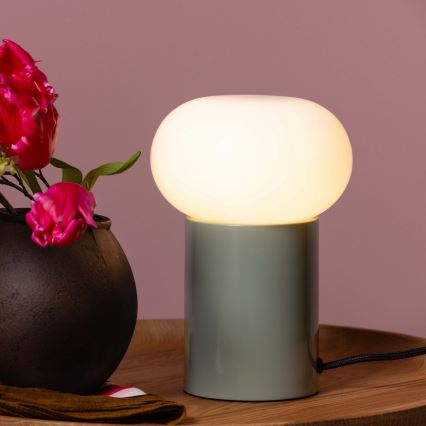 Brilliant - Lámpara de mesa KNUT 1xE27/25W/230V verde/blanco