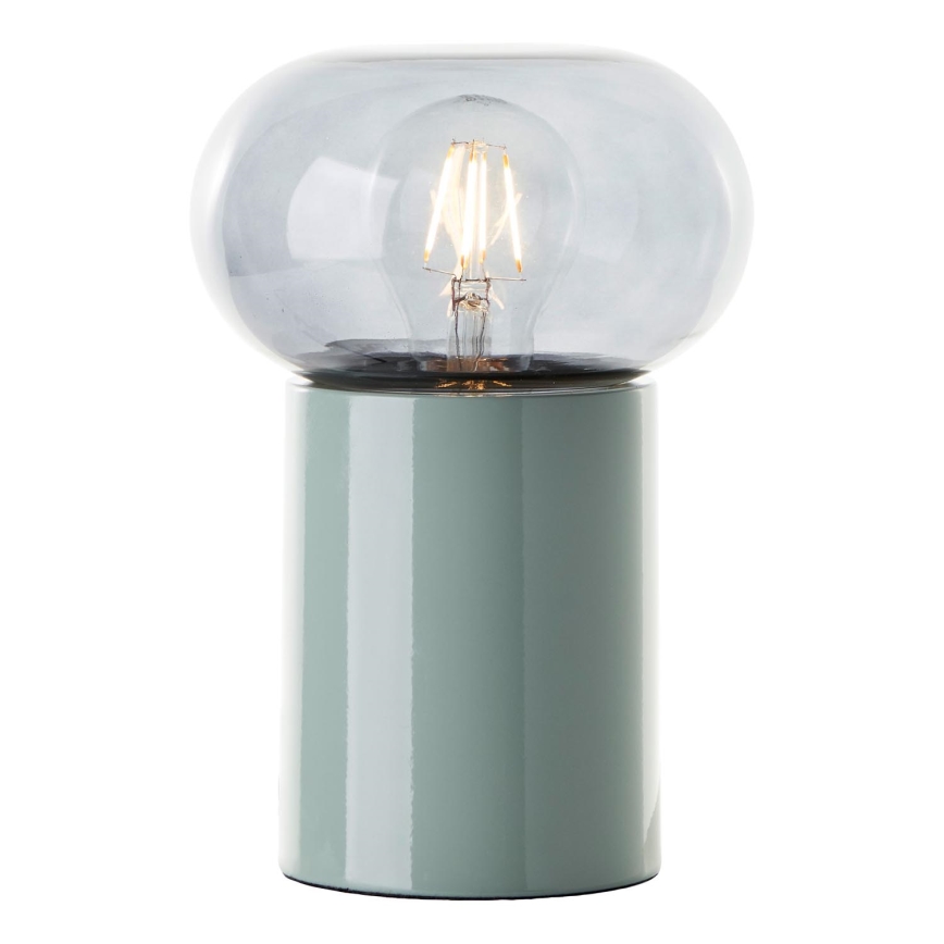 Brilliant - Lámpara de mesa KNUT 1xE27/25W/230V verde/transparente