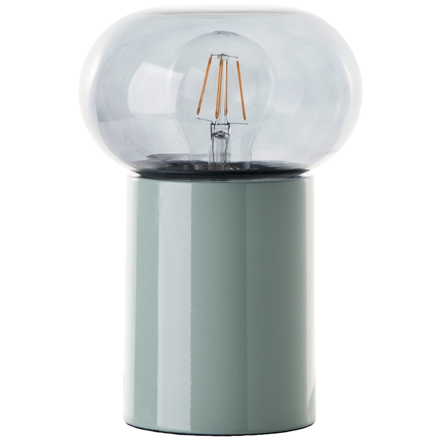 Brilliant - Lámpara de mesa KNUT 1xE27/25W/230V verde/transparente
