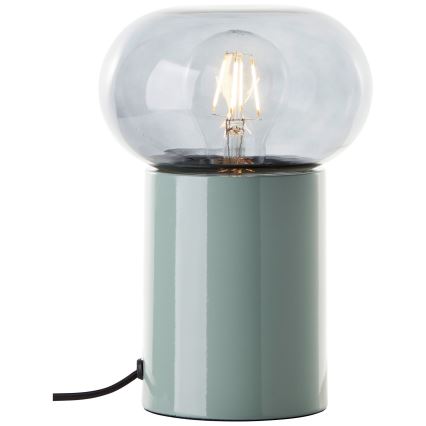 Brilliant - Lámpara de mesa KNUT 1xE27/25W/230V verde/transparente