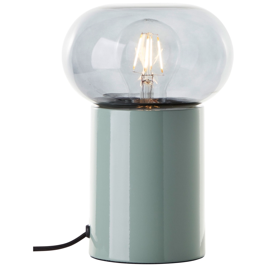 Brilliant - Lámpara de mesa KNUT 1xE27/25W/230V verde/transparente