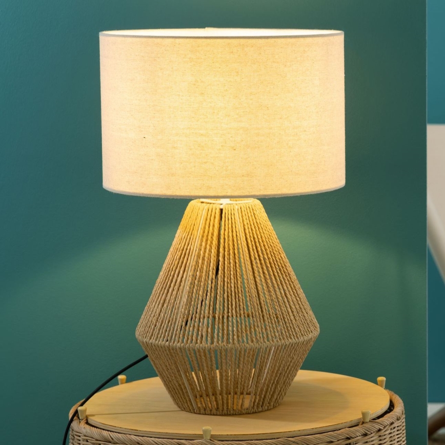 Brilliant - Lámpara de mesa LARAINE 1xE27/42W/230V beige