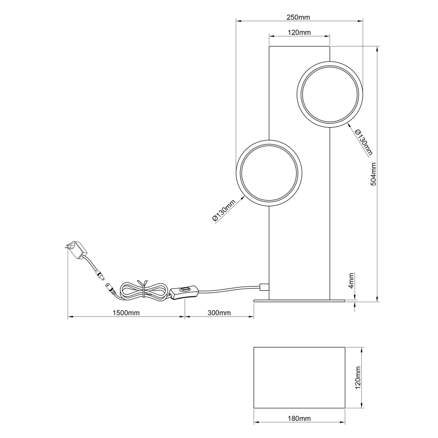 Brilliant - Lámpara de mesa LED CHEESY LED/12W/230V pino
