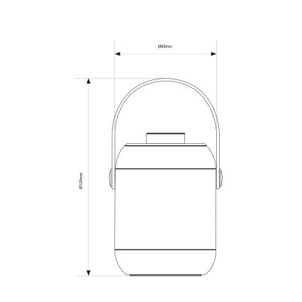 Brilliant - Lámpara de mesa LED regulable de exterior GEMMA LED/1,9W/5V IP44 blanco