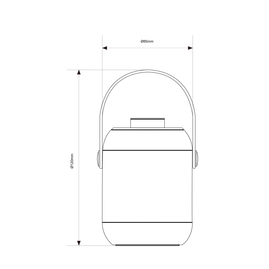 Brilliant - Lámpara de mesa LED regulable de exterior GEMMA LED/1,9W/5V IP44 blanco