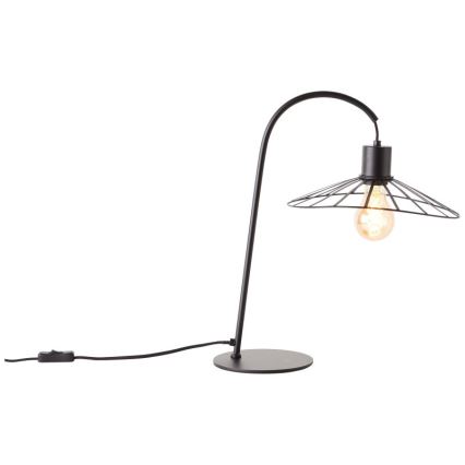 Brilliant - Lámpara de mesa LEIKA 1xE27/52W/230V negro