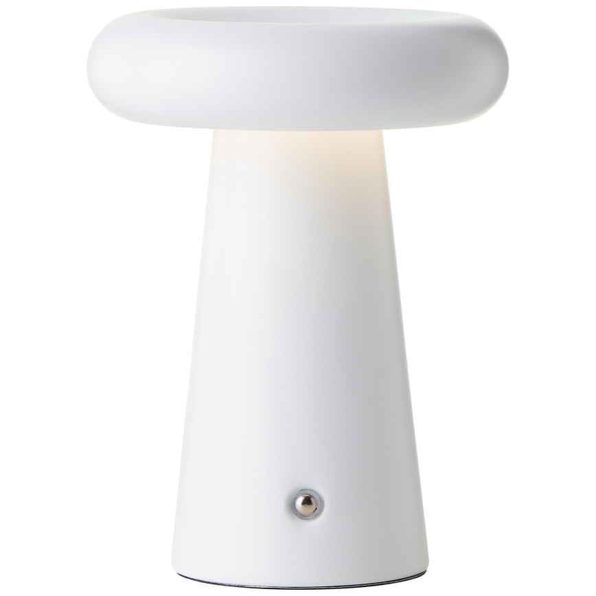 Brilliant - Lámpara de mesa de exterior táctil LED regulable MUFFIN LED/3W/5V USB IP44 blanco