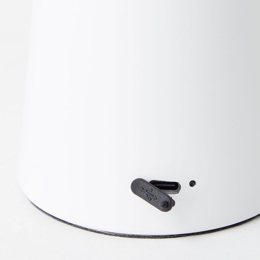 Brilliant - Lámpara de mesa de exterior táctil LED regulable MUFFIN LED/3W/5V USB IP44 blanco