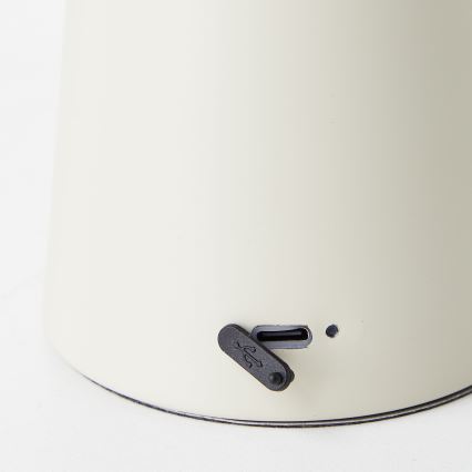 Brilliant - Lámpara de mesa regulable LED táctil MUFFIN LED/3W/5V USB IP44 color crema
