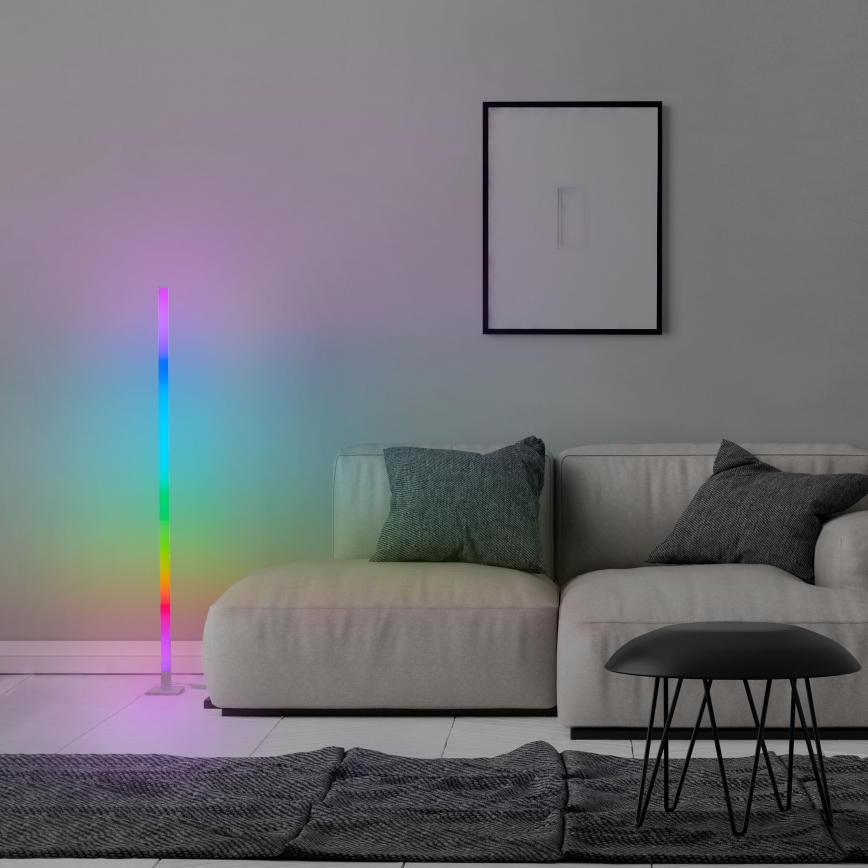 Brilliant - Lámpara de pie LED RGBW regulable NEELE LED/6,5W/230V blanco + control remoto