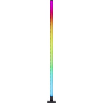 Brilliant - Lámpara de pie LED RGBW regulable NEELE LED/6,5W/230V negro + control remoto