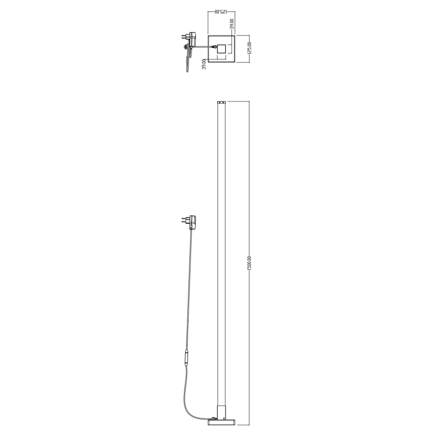 Brilliant - Lámpara de pie LED RGBW regulable NEELE LED/6,5W/230V negro + control remoto