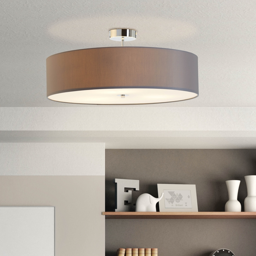 Brilliant - Lámpara de techo ANDRIA 3xE27/60W/230V diá. 60 cm antracita