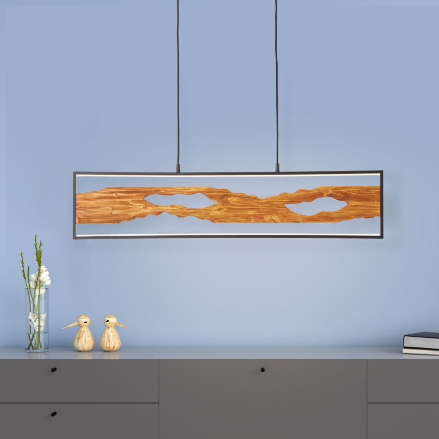 Brilliant - Lámpara LED colgante CHAUMONT LED/20W/230V pino - FSC Certificado