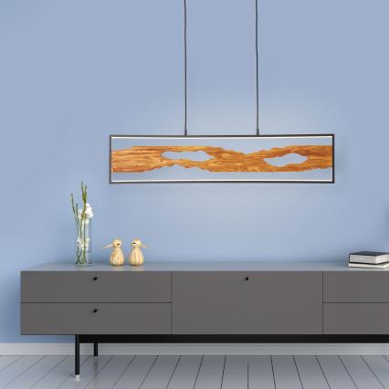 Brilliant - Lámpara LED colgante CHAUMONT LED/20W/230V pino - FSC Certificado