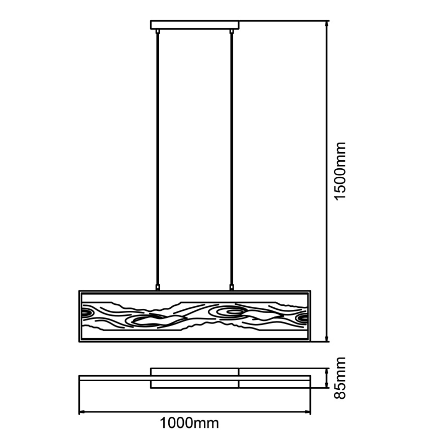 Brilliant - Lámpara LED colgante CHAUMONT LED/20W/230V pino - FSC Certificado