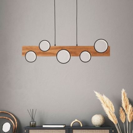 Brilliant - Lámpara LED colgante CHEESY LED/34W/230V pino - FSC Certificado