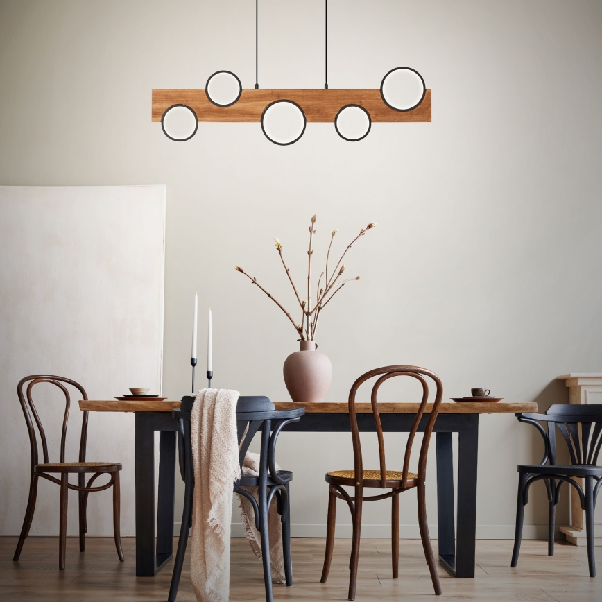 Brilliant - Lámpara LED colgante CHEESY LED/34W/230V pino - FSC Certificado