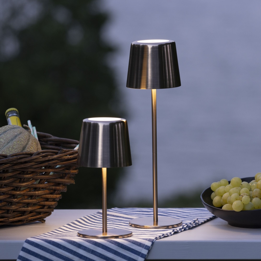 Brilliant - Lámpara LED de exterior táctil regulable XAANA LED/4W/5V 3000/4000/6500K IP44 cobre