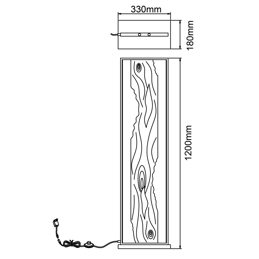 Brilliant - Lámpara LED de pie CHAUMONT LED/20W/230V pino - FSC Certificado