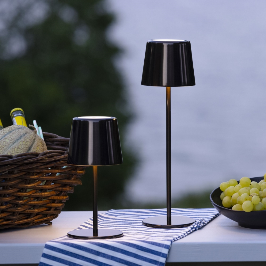 Brilliant - Lámpara LED de exterior táctil regulable XAANA LED/4W/5V 3000/4000/6500K IP44 negro