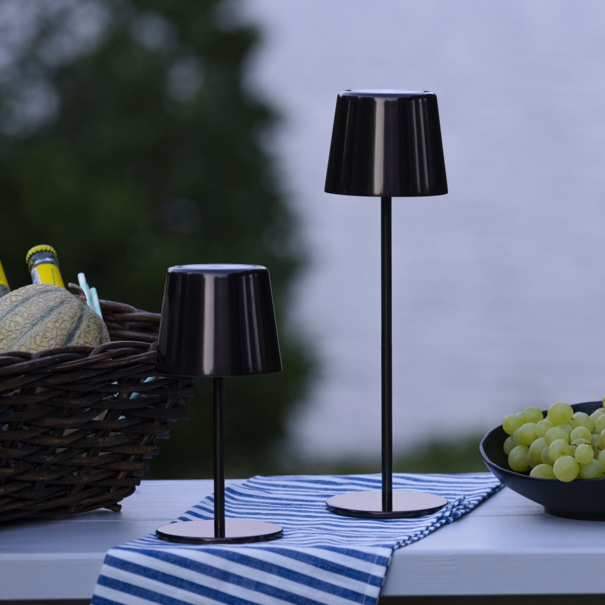 Brilliant - Lámpara LED de exterior táctil regulable XAANA LED/4W/5V 3000/4000/6500K IP44 negro