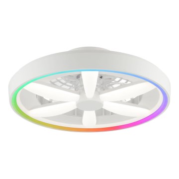 Brilliant - LED RGBW Ventilador de techo regulable con luz GAIANO LED/48W/230V 2700-6500K blanco + control remoto