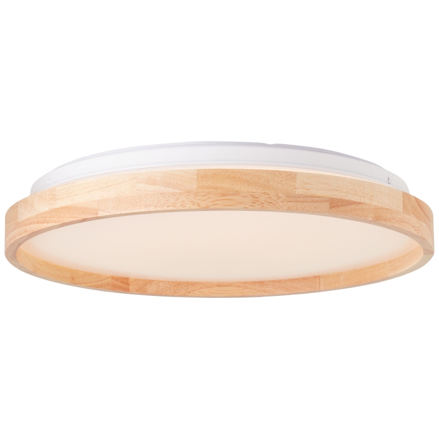 Brilliant - Plafón LED ALSON LED/26W/230V 3000/4500K diá. 39,5 cm madera de caucho - FSC Certificado