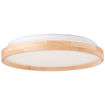 Brilliant - Plafón LED ALSON LED/26W/230V 3000/4500K diá. 39,5 cm madera de caucho - FSC Certificado