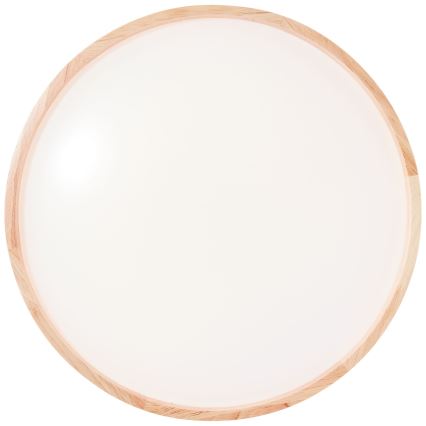 Brilliant - Plafón LED ALSON LED/26W/230V 3000/4500K diá. 39,5 cm madera de caucho - FSC Certificado
