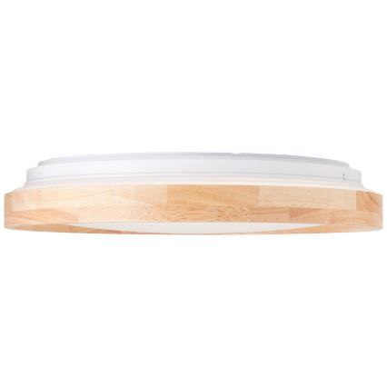 Brilliant - Plafón LED ALSON LED/26W/230V 3000/4500K diá. 39,5 cm madera de caucho - FSC Certificado