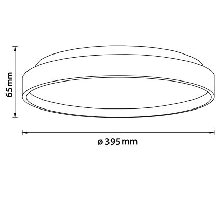 Brilliant - Plafón LED ALSON LED/26W/230V 3000/4500K diá. 39,5 cm madera de caucho - FSC Certificado