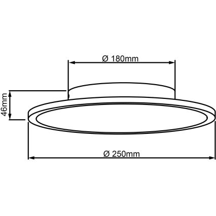 Brilliant - Plafón LED BUFFI LED/13W/230V diá. 25 cm 2700K