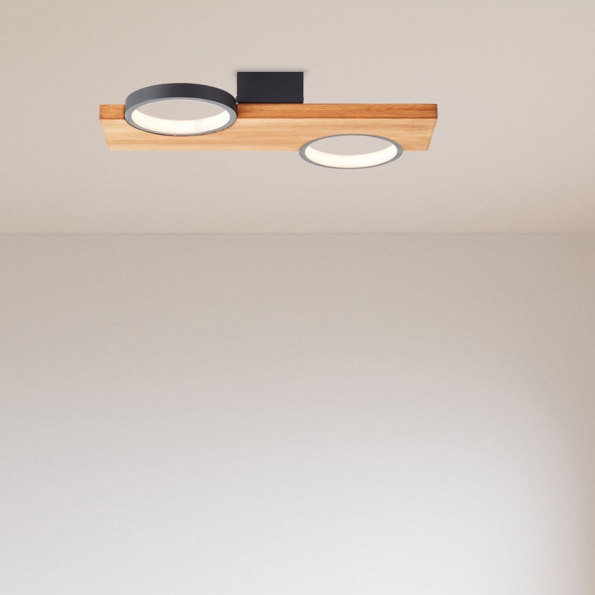 Brilliant - Plafón LED CHEESY LED/14W/230V pino - FSC Certificado