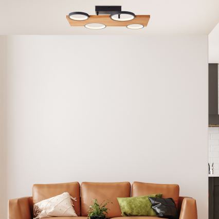 Brilliant - Plafón LED CHEESY LED/28W/230V pino - FSC Certificado