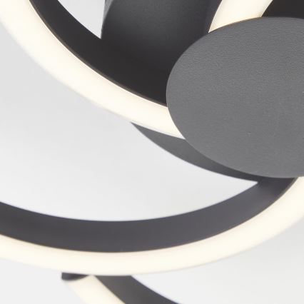 Brilliant - Plafón LED FICO LED/22W/230V diá. 34 cm negro