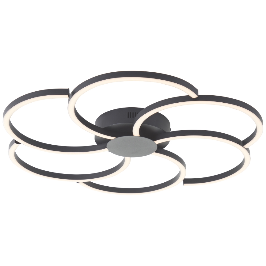 Brilliant - Plafón LED regulable FICO LED/32W/230V 3000-6500K diá. 65 cm negro + control remoto
