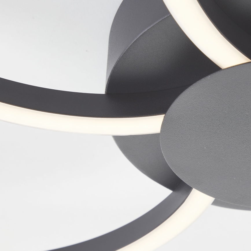 Brilliant - Plafón LED regulable FICO LED/32W/230V 3000-6500K diá. 65 cm negro + control remoto