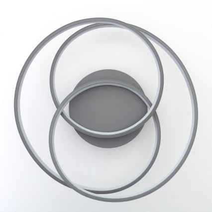 Brilliant - Plafón LED LABYRINTH LED/40W/230V diá. 39,5 cm gris