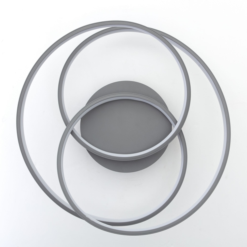 Brilliant - Plafón LED LABYRINTH LED/40W/230V diá. 39,5 cm gris