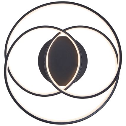 Brilliant - Plafón LED LABYRINTH LED/40W/230V diá. 39,5 cm negro