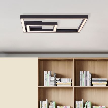 Brilliant - Plafón LED QUON LED/24W/230V 3000K 40x40 cm negro