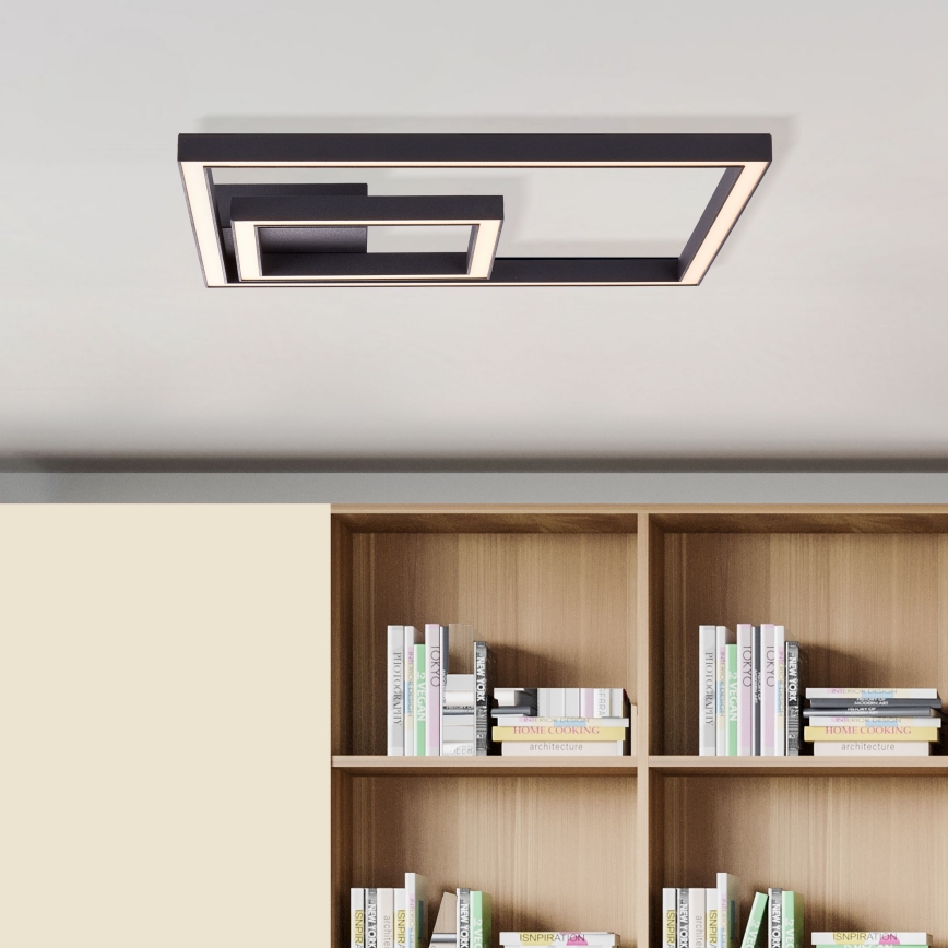 Brilliant - Plafón LED QUON LED/24W/230V 3000K 40x40 cm negro