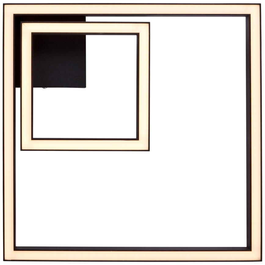 Brilliant - Plafón LED QUON LED/24W/230V 3000K 40x40 cm negro